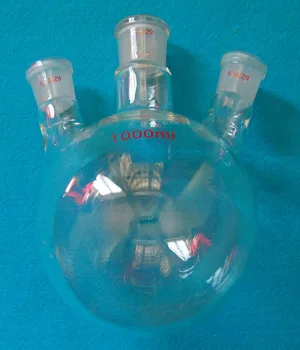 

1000ml,24/29,Three Necks,Round Bottom Glass Flask,Lab Boiling Bottle,Groud Joint