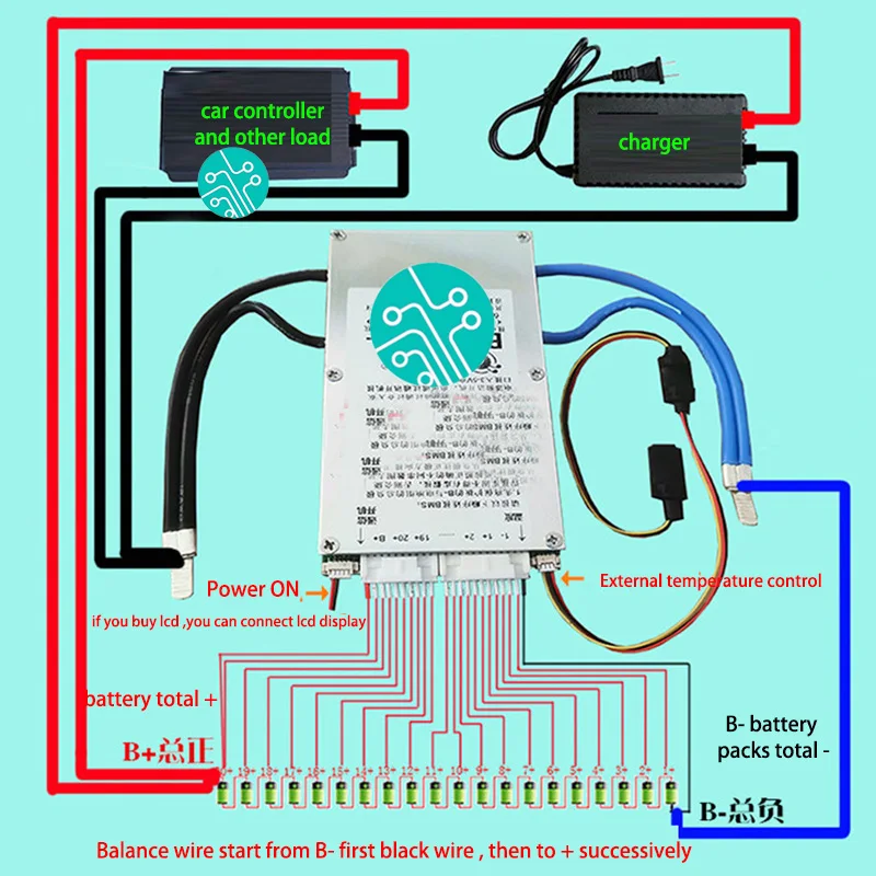 Смарт 8 S до 20 S 400A 300A 80A литиевая батарея Защитная плата BMS Bluetooth приложение 72 V 60 V 48 V 13 S 10 S 16 S Li-Ion Lipo Lifepo4 LTO