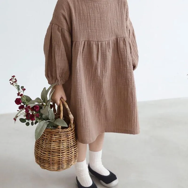 children dress Girls Dress Latterm Princess Dress Linen Girl Clothings Ins Sweet Toddler Kids Girl Dresses Casual Japan Korean Fashion Clothing skirt for baby girl