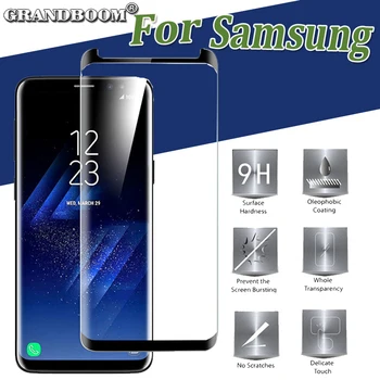 

50pcs 3D Curved Edge Tempered Glass Case Friendly For Samsung Galaxy Note 9 8 S9 S8 Plus S7 S6 Edge Screen Protector Guard Film