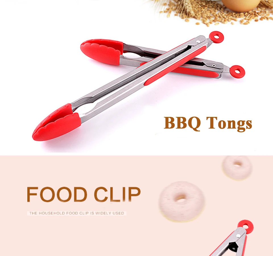27 cm and 35cm Food Grade 100% Silicone food tong Kitchen Tongs utensil Cooking Tong clip Clamp Salad Serving BBQ tools10