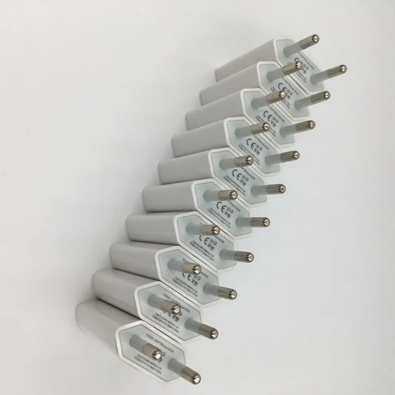 10 шт./лот ЕС дорожные АС разъемы для Мощность USB Зарядное устройство для iPhone X, 8, 7, 6, 6s plus se 5S samsung Galaxy S7 S8 Oneplus 5 Xiaomi Redmi 4X NOTE 4