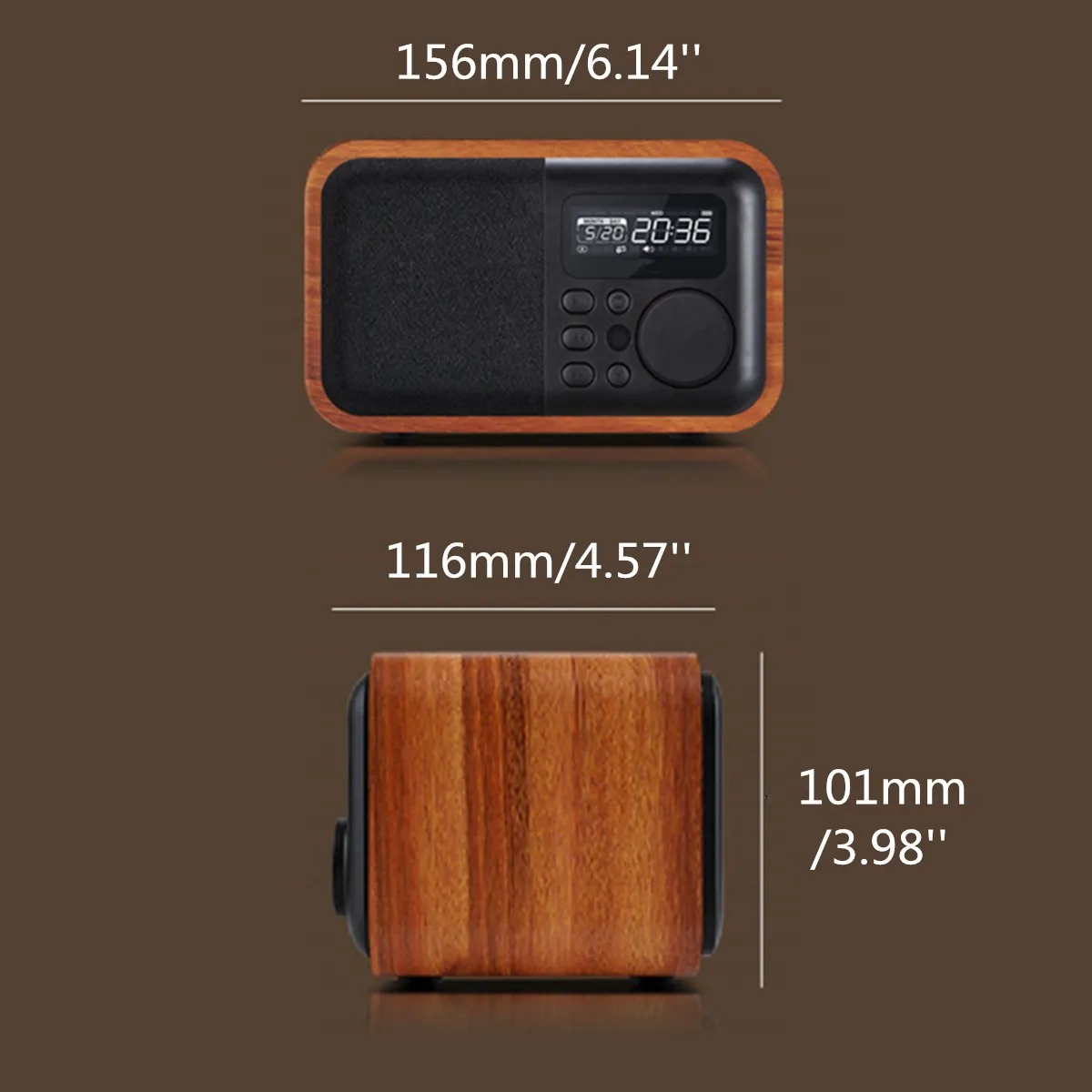 LEORY D90 беспроводной bluetooth динамик портативные деревянные колонки HIFI TWS будильник