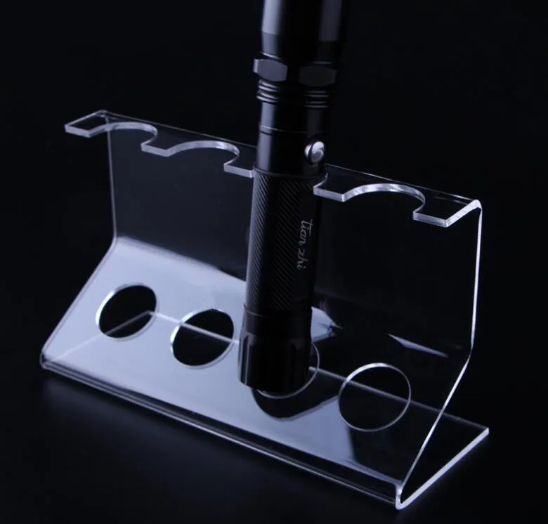 

4 Bits Clear acrylic Flashlight display rack Bicycle Front Light Holder Led Headlamp display stand Hunting Flashlight shelf