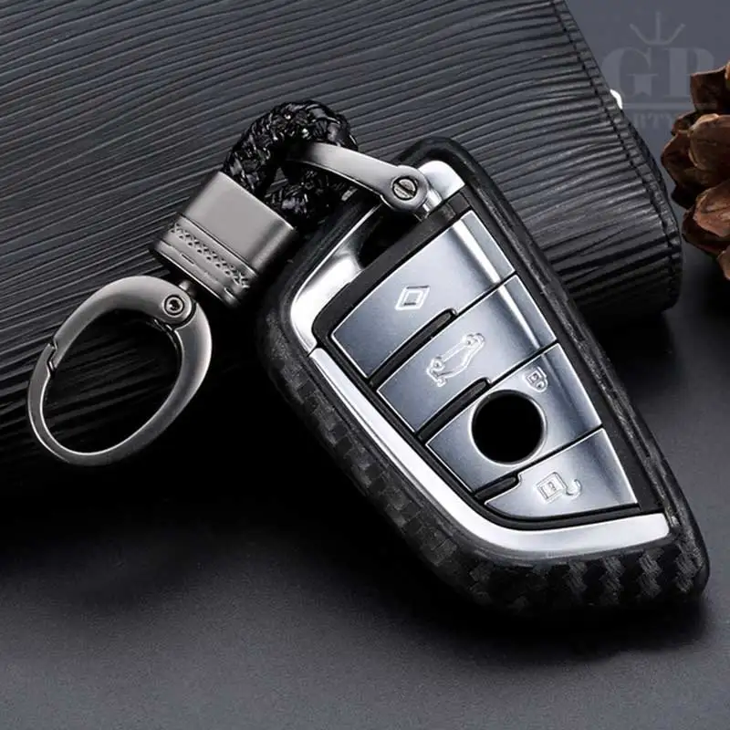 

Carbon Fiber Key Case Keychain Cover Key Case For Bmw F10 F30 F20 5 Series X4 X5 X6 For M Performance For BMW Key Case Cover
