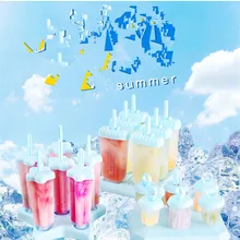 Холодильник Popsicle ледяная решетка плесень домашний мультфильм звезда форма для изготовления мороженого ребенка Diy домашний 6 шт