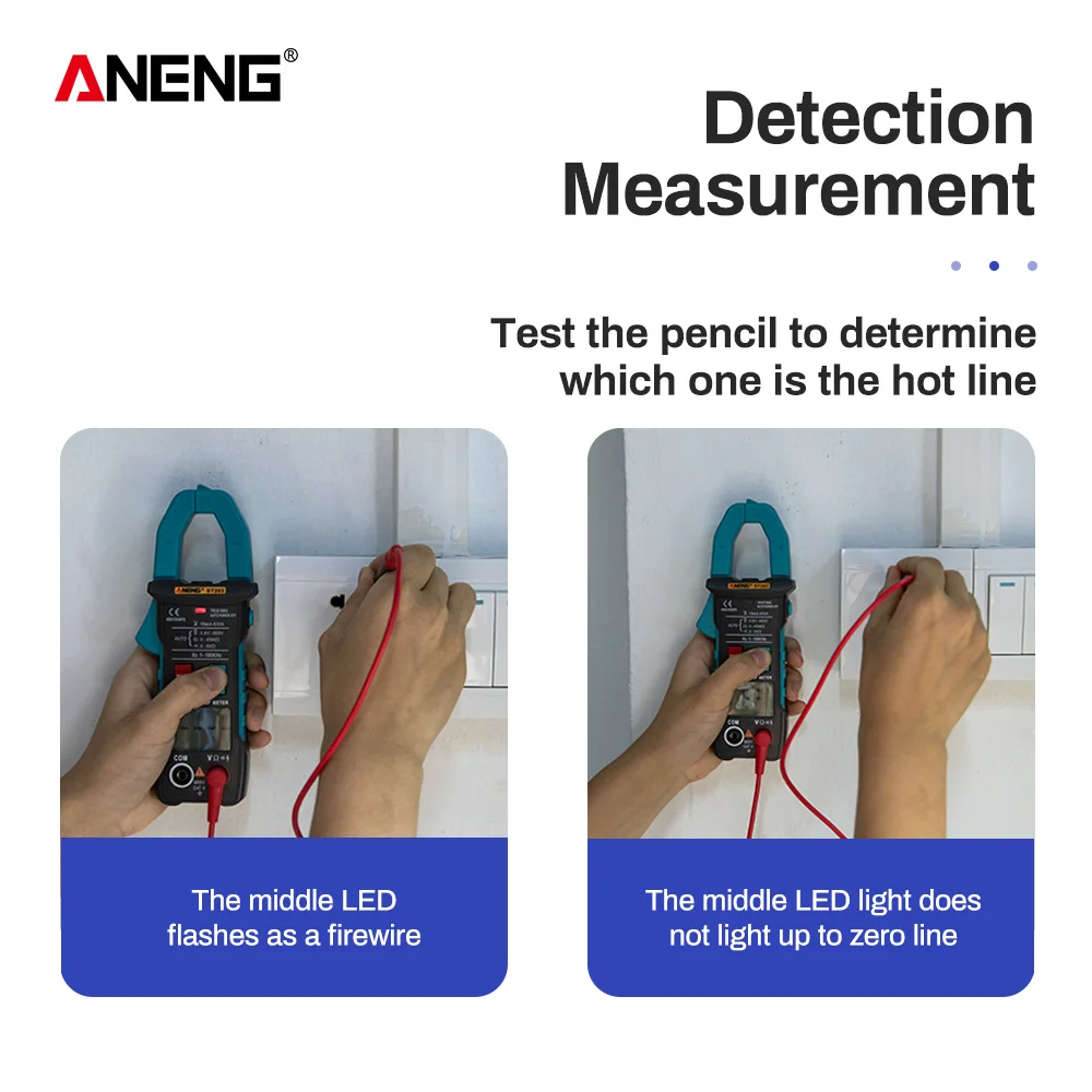 ANENG ST203 Digital Clamp Meter Multimeter 4000counts True RMS Mini Amp DC/AC Clamp Meters voltmeter 400v Automatic Range