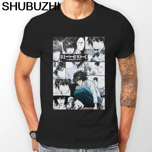 

Death Note L Manga Strip Kira Ryuk Anime Unisex T Shirt T-Shirt Tee All Sizes T-Shirt cotton New Fashion Brand Tee Shirt sbz5529