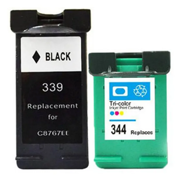2 pcs Ink Cartridge For HP 339 344 for Photosmart 475 2575 2610 2710 8050 8150 8450 8750 Deskjet 460 5740 5745 5940 6520 65 | Компьютеры и