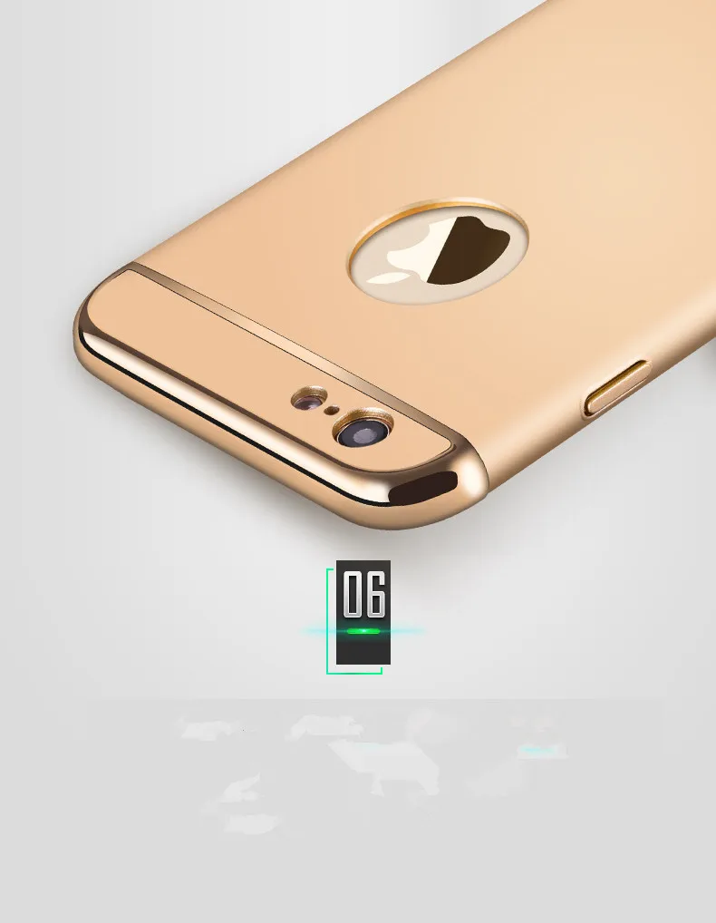 50 шт./партия, противоударные гальванические чехлы для телефонов iPhone 7 7G Plus для iPhone 8 8G Plus 3 в 1, съемная жесткая матовая поверхность из поликарбоната