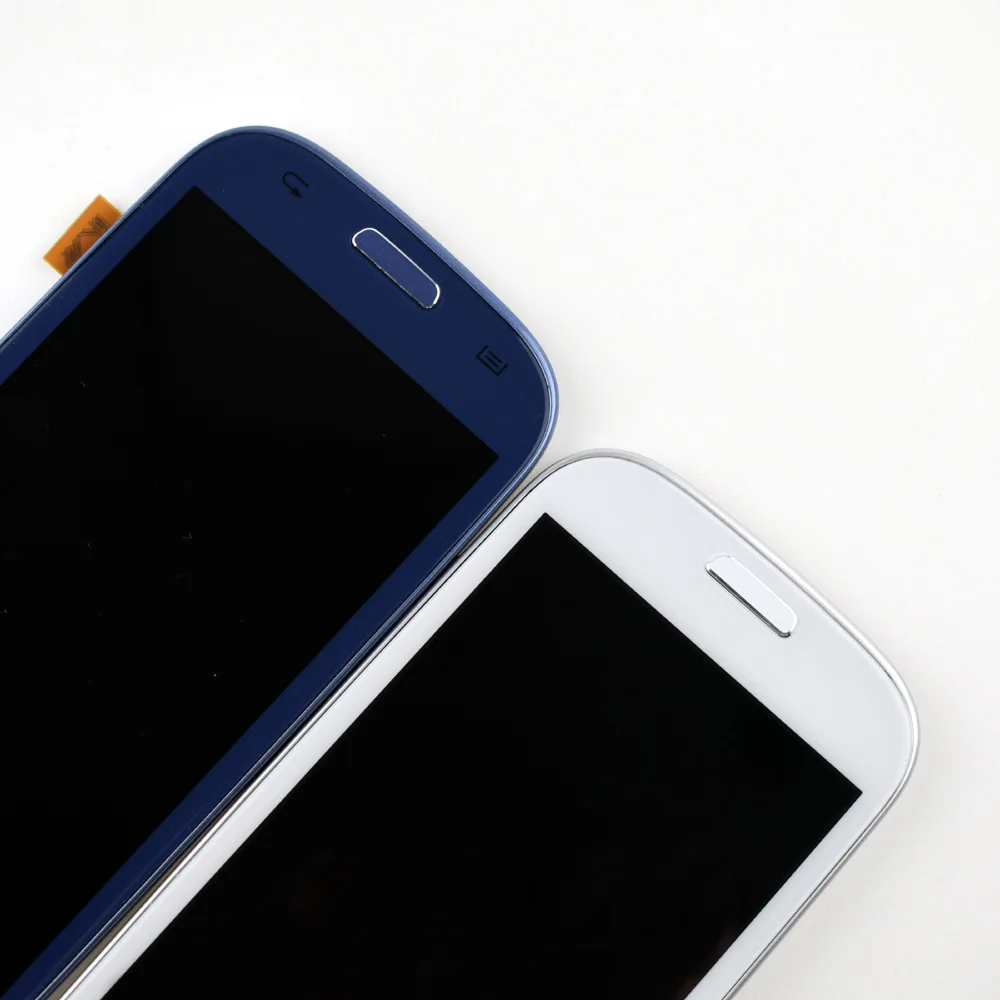 I9300 дисплей для samsung Galaxy S III S3 i9300 i9301 i9305 i535 i747 ЖК-дисплей модуль+ сенсорный датчик экрана в сборе рамка