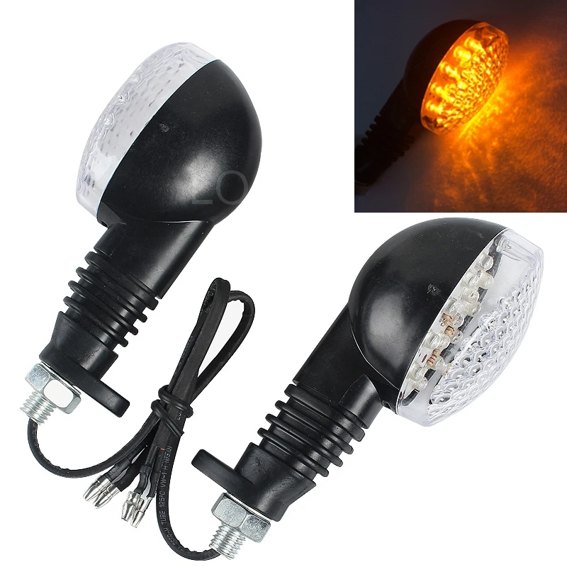 2PCS/Set 13 LED Motorcycle Turn Signal Lights 12V Bendable Flashing