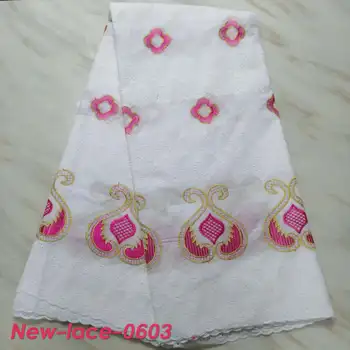 

2019 Latest Nigeria Swiss Laces High Quality Swiss Voile Laces Switzerland Cotton African Dry Lace Fabric For Man Women T005