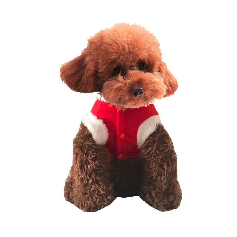 Красное платье для комнатной собачки в рождественском стиле Одежда для собак новая одежда для собак