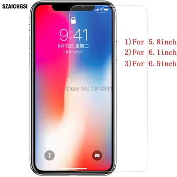 

SZAICHGSI 100pcs transparent Tempered Glass Screen Protector for iphone xs xr xs max 5.8/6.1/6.5inch Anti-Scratch