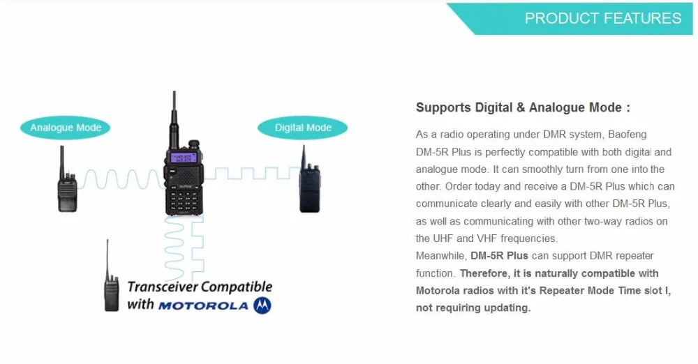 Baofeng DMR UV-5R портативная рация Dual Band 136-174 мГц 400-470 мГц цифровой двухстороннее радио DM-5R плюс 1 Вт 5 Вт приемопередатчик