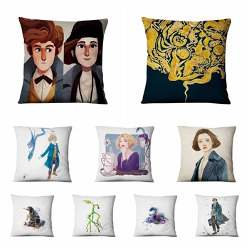 

Fantastic Beasts And Where To Find Thin Linen Pillowcase Almofadas Decorativas Para Sofa Throw Pillow Home Decoration Pillows