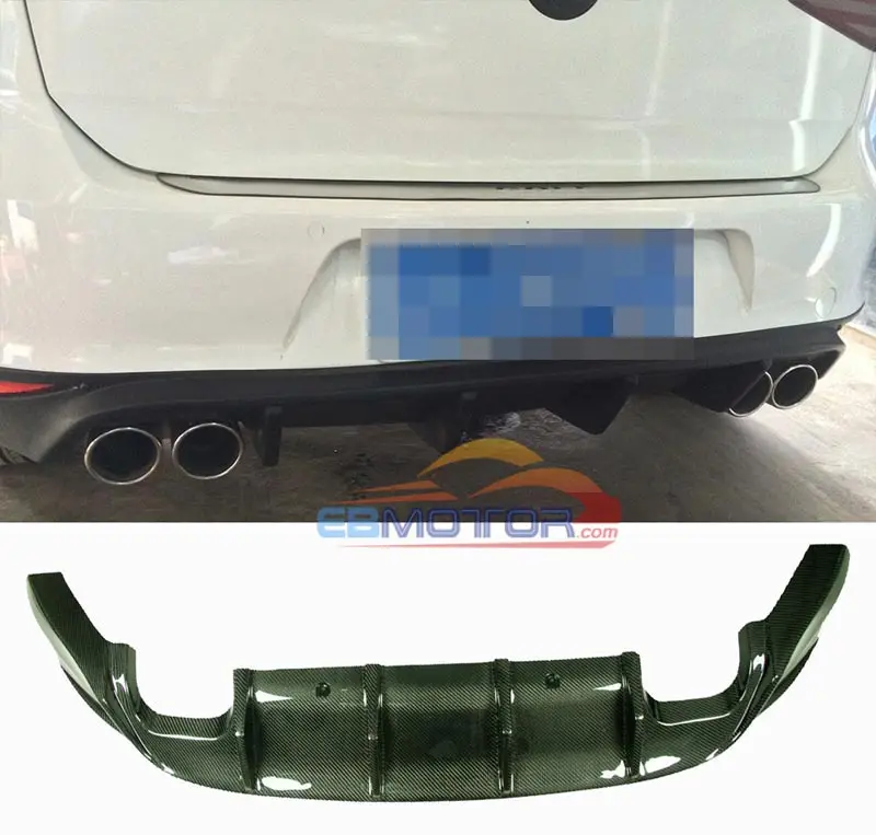 Carbon Fiber Rear Diffuser For Volkswagen VW Golf VII 7 MK7 GTI 14UP