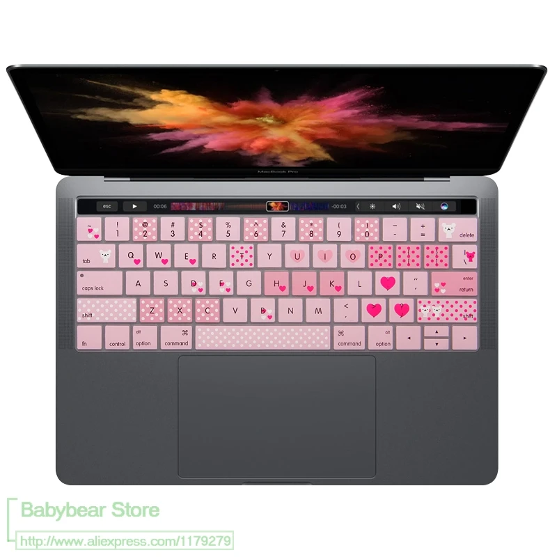 Защитный чехол для клавиатуры Mac Macbook Pro 13 15 3 6 Touch Bar A1706 A1707 A1989 A1990 2018 английская |
