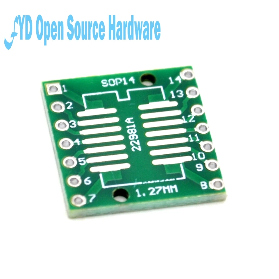 20 шт. адаптер пластина SOP14 SSOP14 TSSOP14 SMD DIP 0 65/1 27 мм|smd adapter|dip smdplate adapter |