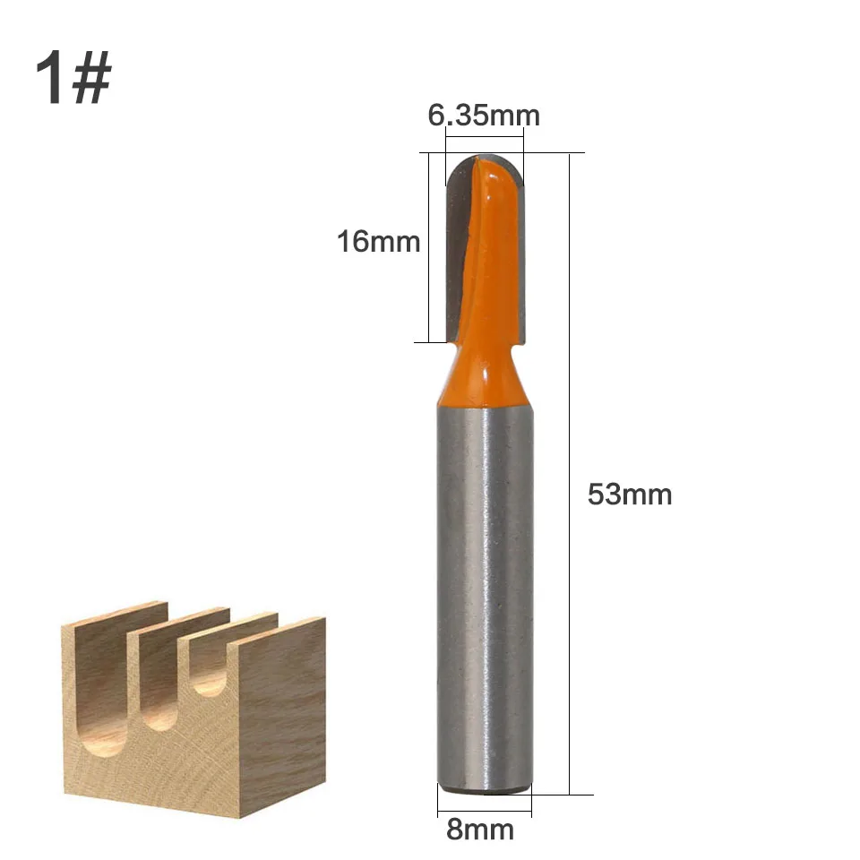 1PC8mm хвостовик ЧПУ Карбид Концевая фреза инструмент с длинным лезвием круглый нос бит ядро коробка фрезы долготы