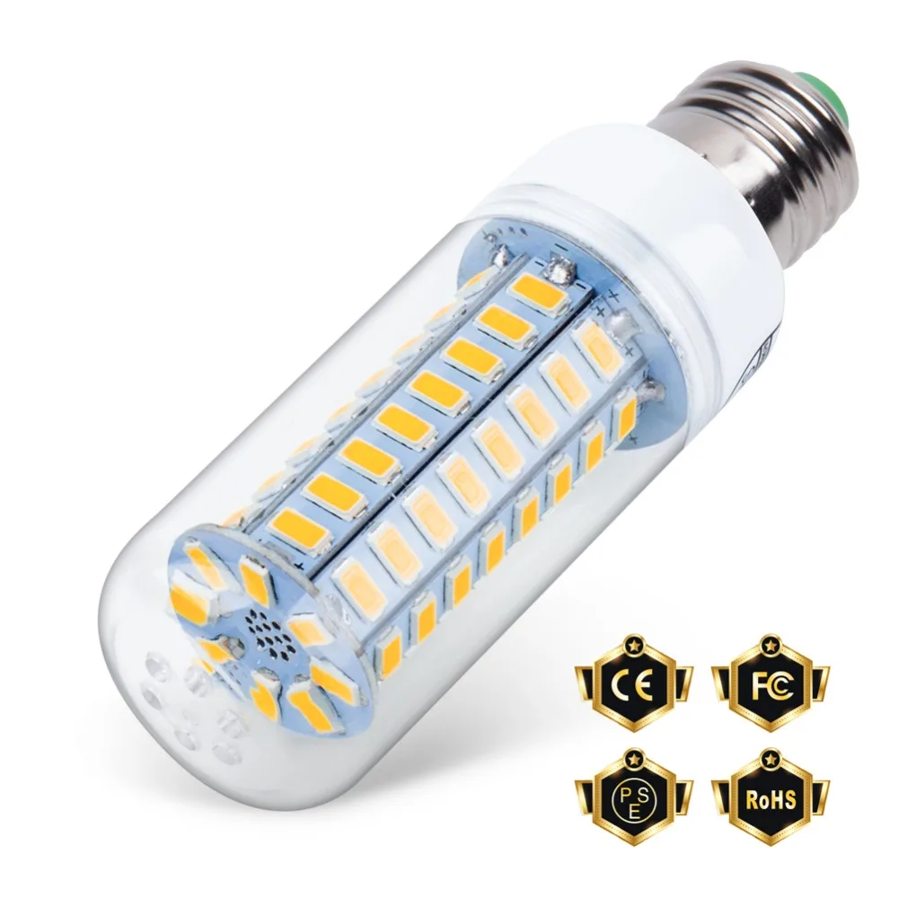 Светодиодная лампа GU10 E14 SMD5730 для украшения дома цилиндрическая E27 24/36/48/56/69/72