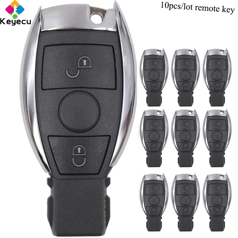 

KEYECU 10PCS/Lot KYDZ Smart Remote Key - 2 Buttons & 433MHz/ 315MHz - FOB for Mercedes-Benz BGA 2000+ Support NEC & BGA Keyless