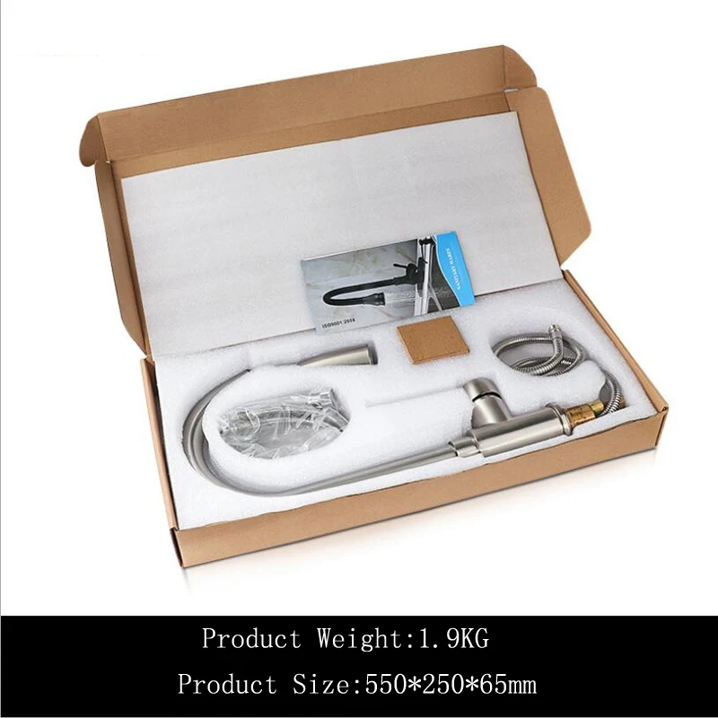High Quality Kitchen Faucet Brass High Arch Kitchen Sink Faucet Pull Out Cold And Hot Water Mixer