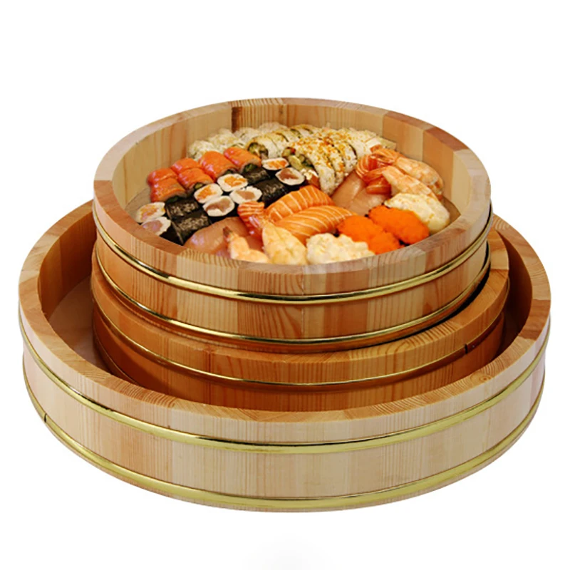 Japanese Sushi Containers Wooden Kichen Utensils Food Trays Main Dishes