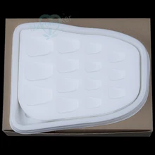 1 шт. Стоматологическая лаборатория форма зуба 14 слот Микропористая фарфоровая пластина полива пятна порошок смешивания инструмент 14 слот