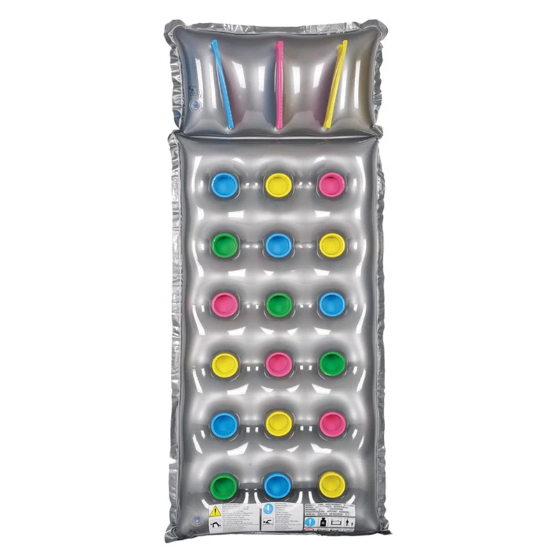 

Hot Inflatable Pool Float 18 Holes With Pillow Lounger Swimming Raft Air Mattress Summer Island Safety Floating Row Boia Piscina