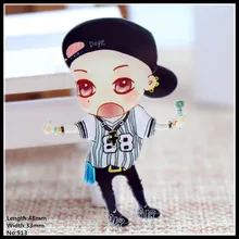 Free shipping 1pcs cool boy Accessories Fashion cartoon acrylic Brooch Badge Pin Collar brooch Jewelry Gift,Pet cloth,513