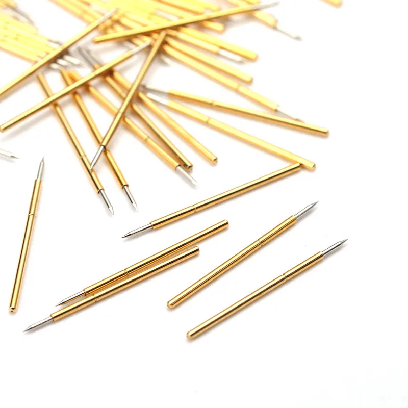 Spring Test Probe Phosphorus Copper Tube Gold Plated Electrical Instrument Tool for Testing Circuit Board Accessories P048-B
