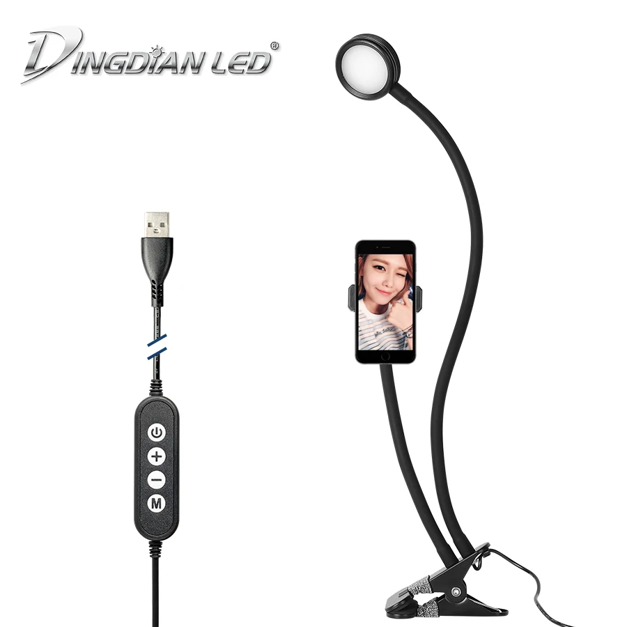 USB светодиодный 3 Вт живая Дополнительная лампа макияж лампа настенный светильник для туалетного столика Бесступенчатая Регулируемая