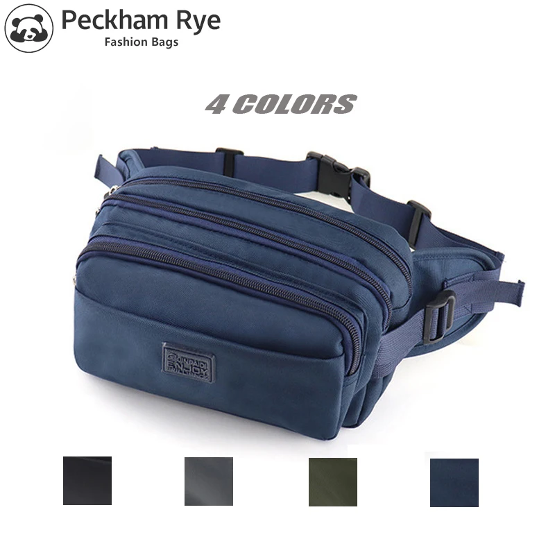 

5 pockets multi-storey Men's waist bags waterproof nylon fanny packs for men multifunctional large capacity waist packs belt bag