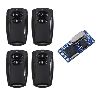 

315Mhz Wireless Micro Remote Control Switch Mini Receiver 3.5v 3.7v 5v 6v 7.4v 8.4v 9v 12v Small Receiver + 4 Transmitter
