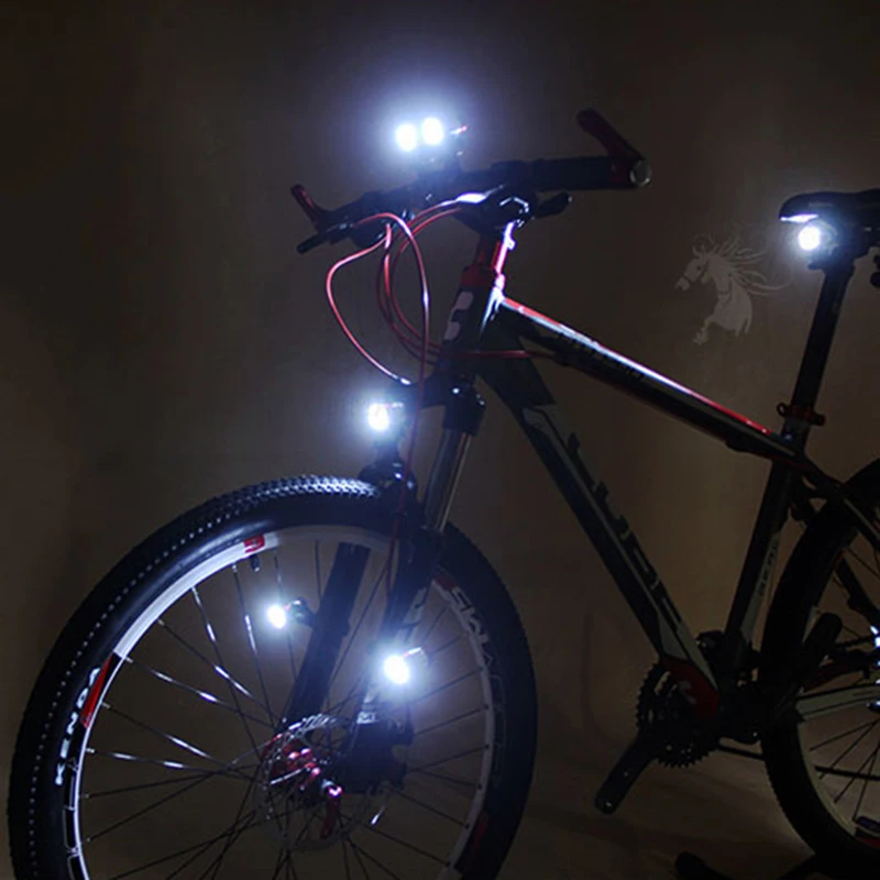Sale Aubtec Brand 1*Outdoor Bike Light Sensor Intelligent Cycling Light Bicycle Headlight Front Light LED USB Head Lamp Free shipping 1