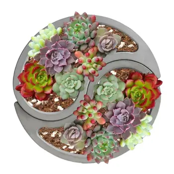 

1pcs Eight Diagrams Succulent Plants Silicone Molds Cement Pot Concrete Tabletop Composite Flowerpot Concrete Flower Pot Molds