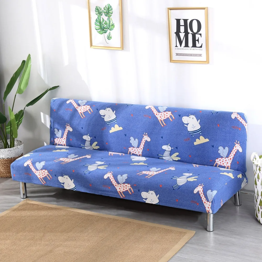 Comprar Sofá sin brazo plegable cubierta funda de asiento moderno estiramiento sofá cama cubiertas para sala elástico Spandex para asiento