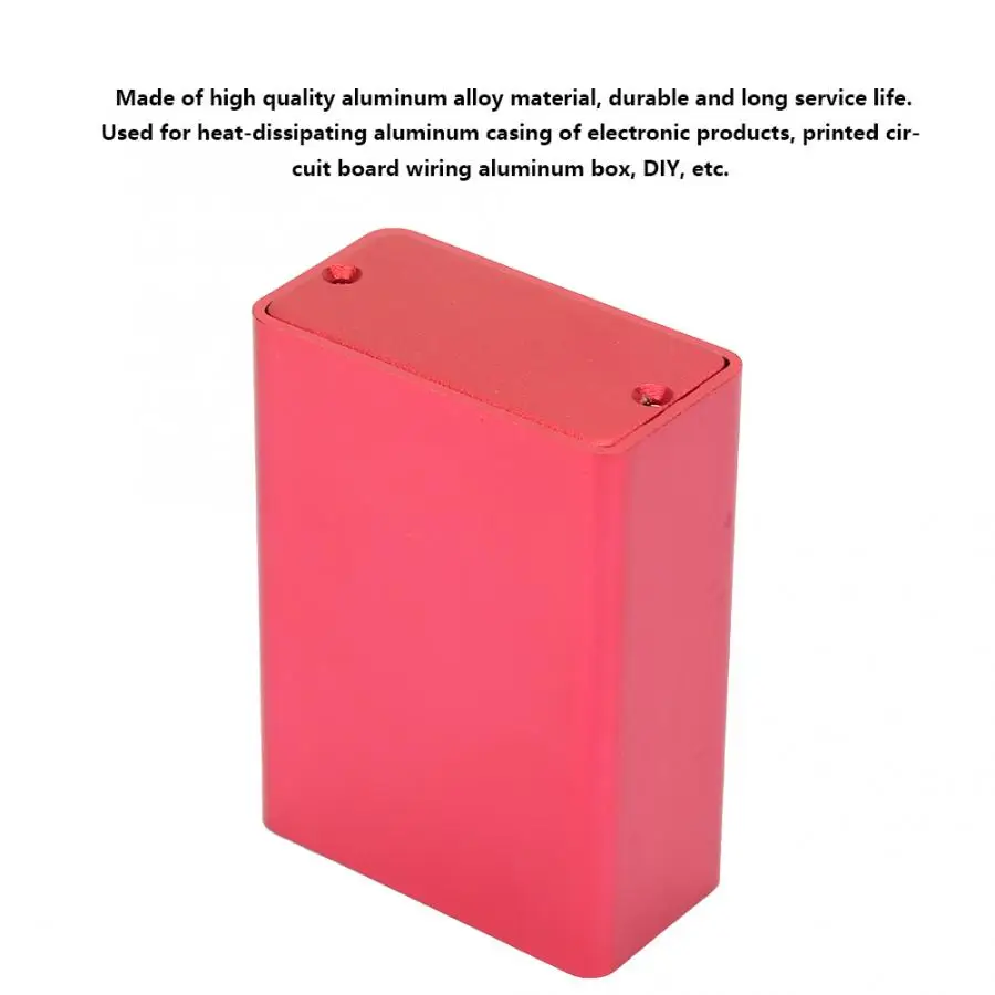 Печатная плата инструмент Алюминиевый охлаждающий ящик DIY корпус для электронных проектов чехол матовый красный