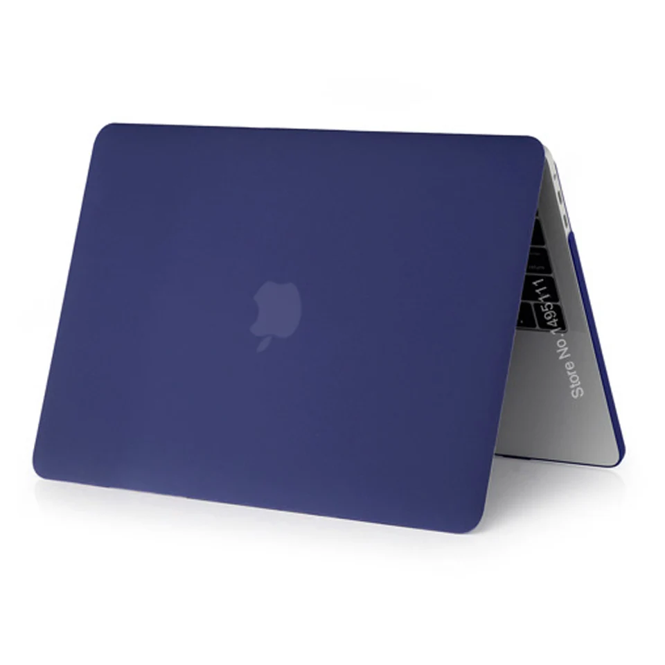 Чехол для ноутбука с принтом для Apple MacBook Air Pro retina 11 12 13,3 15,4 дюймов+ чехол с клавиатурой для Air 13 - Цвет: Matte Navy