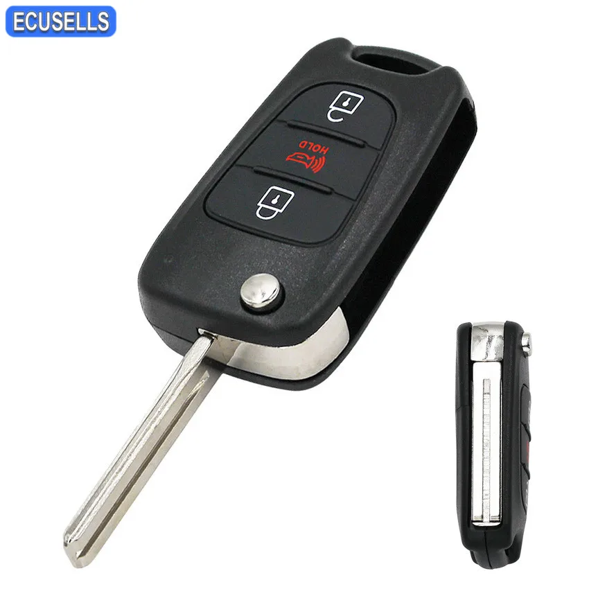 

3 Button Folding Flip Remote Key Shell Case Car Key Housing for Hyundai Avante I30 / IX35 for Kia K2 K5 Soul Sportage Sorento
