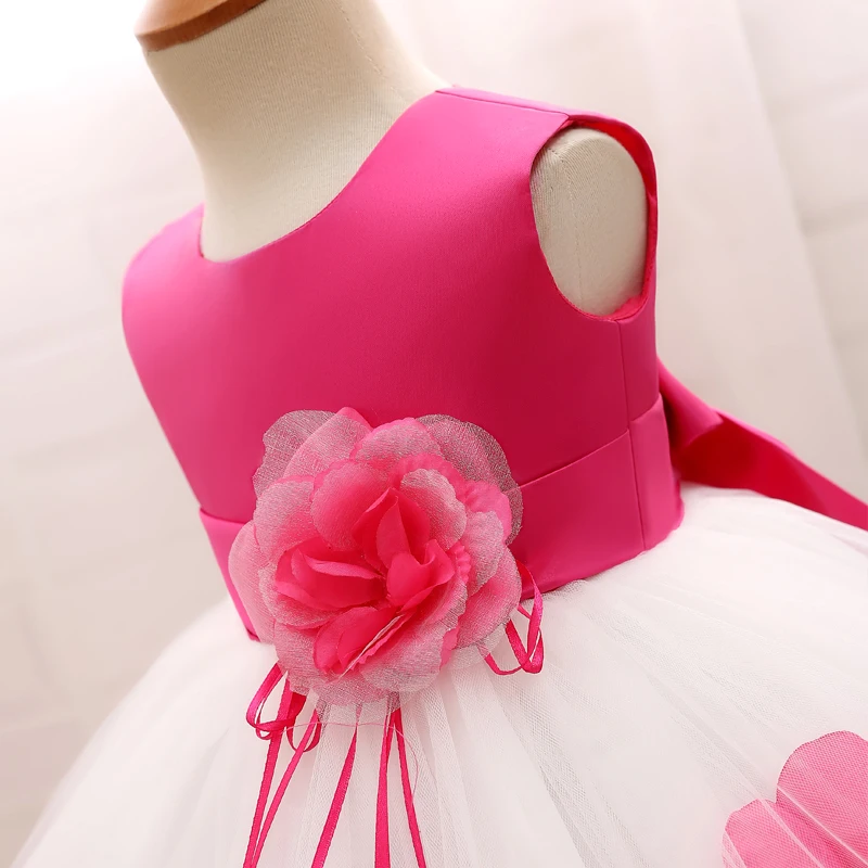 Выходное платье с цветочным рисунком для маленьких девочек свадебные 1 праздничная одежда для крещения новорожденных девочек Костюмы балетной пачки, вечерние платья для девочек, одежда