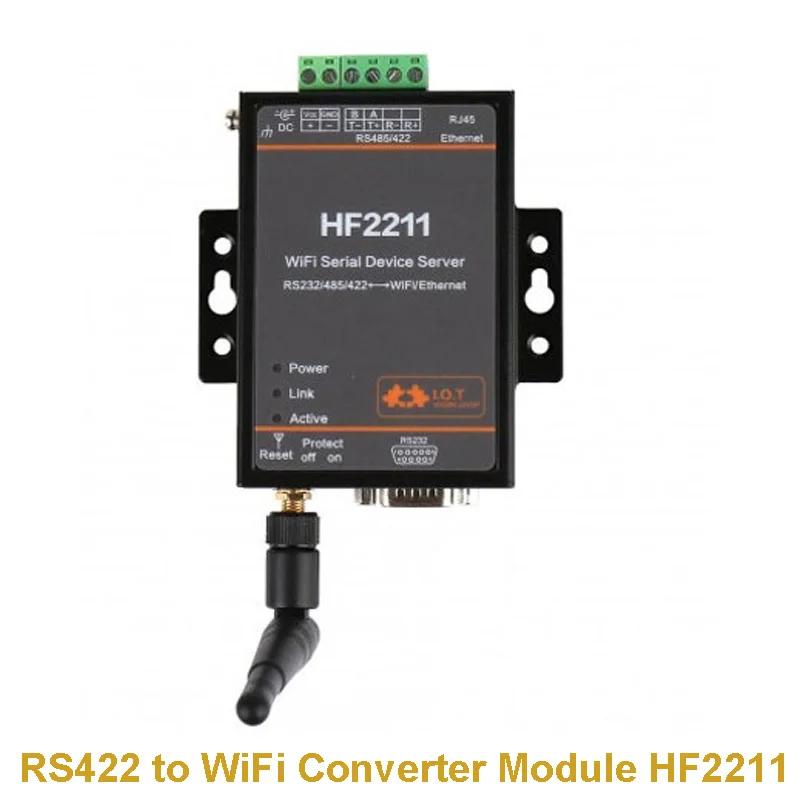 IOT управление промышленной автоматизации Modbus Последовательный RS232/RS485/RS422 к WiFi/Ethernet сервер конвертер Модуль HF2211