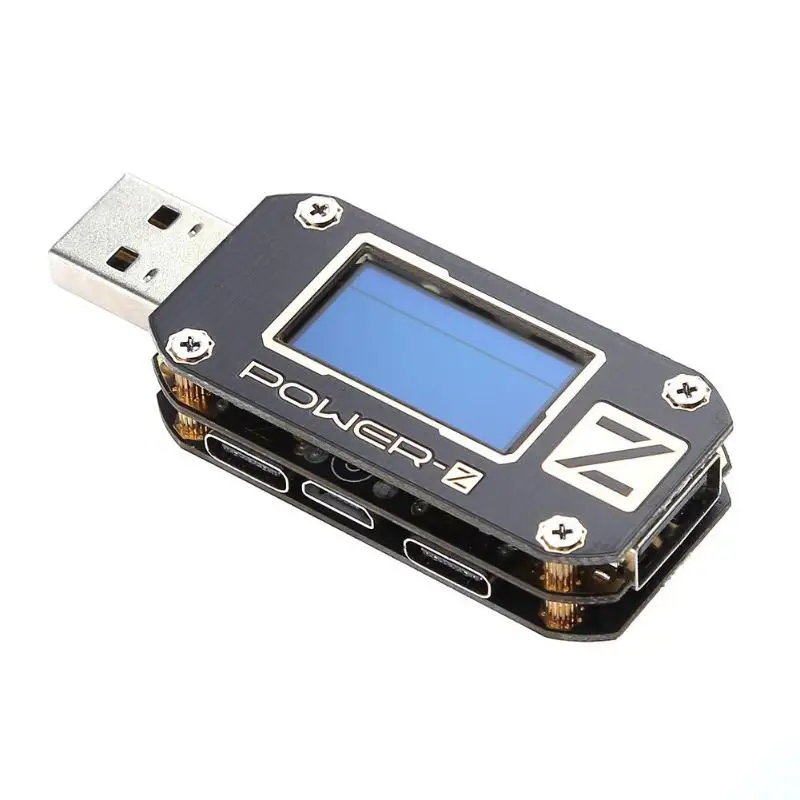 USB тестер зарядное устройство LAB power-Z USB тестер PD цифровой Напряжение Ток пульсация двойной тип-c KM001C метр power Bank детектор