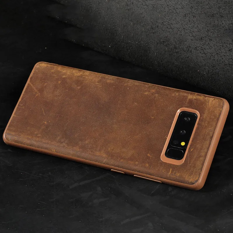 03-Shallow coffee LANGSIDI для Samsung Galaxy On5 Чехол класса люкс ручной работы из коровьей кожи задняя крышка чехол для телефона, чтобы отправить телефон защиты стекла стали пленка - Цвет: 03-Shallow coffee