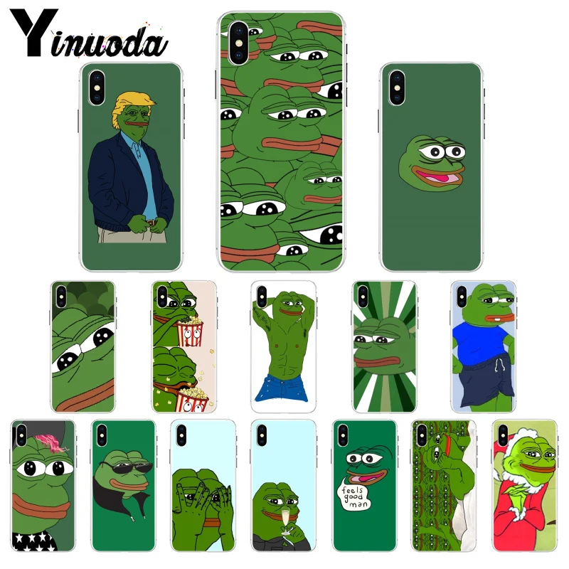 Yinuoda милый лягушка Meme Забавный пользовательский фото мягкий чехол для телефона