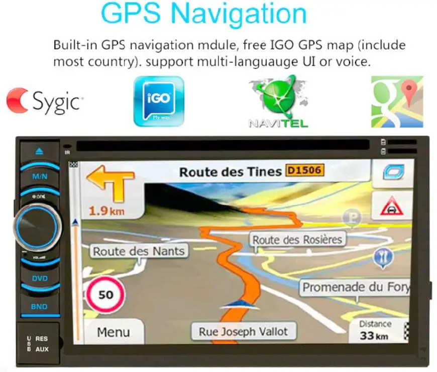 Android gps navigation 2 DIN Bluetooth Audio In Dash Touch Screen Car radio Car Audio Stereo MP3 MP5 Player USB Support SD/MMC