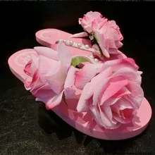 Г. женская обувь женские сандалии летние босоножки в богемном стиле пляжная обувь на плоской подошве, розовые розы Вьетнамки, Лидер продаж