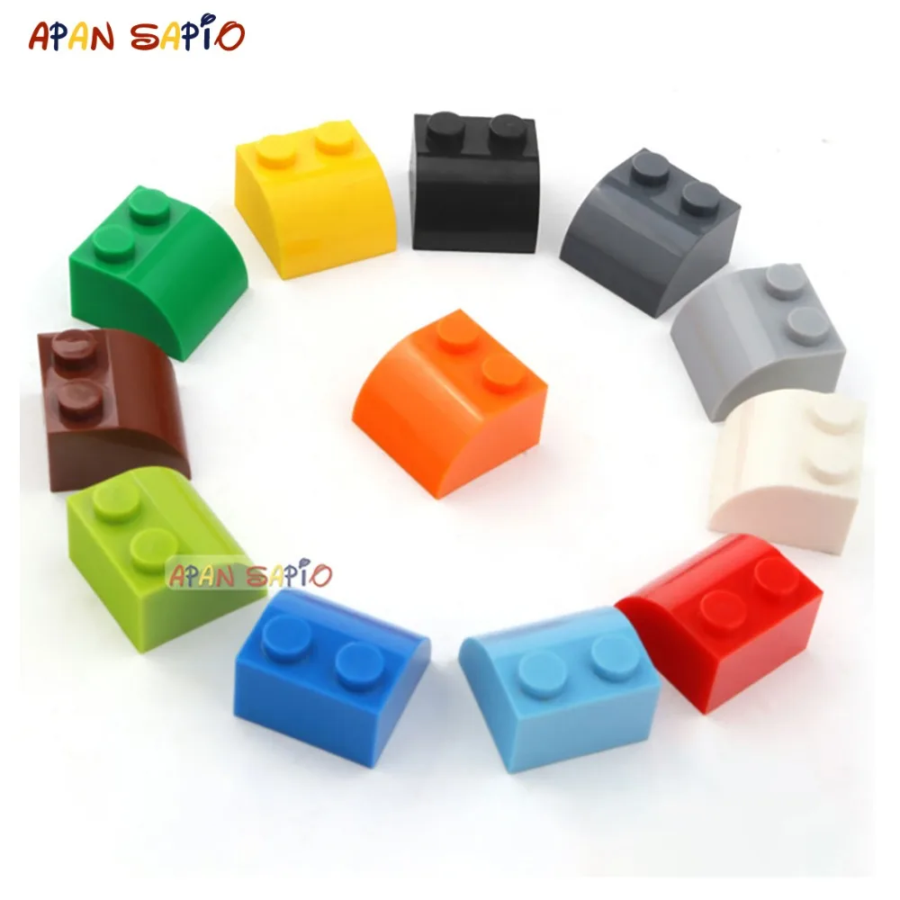 

DIY Building Blocks Circular Arc 1x2 70PCS/lot Special accessories Bricks Compatible With Legoed Duplos kids Toys Educational